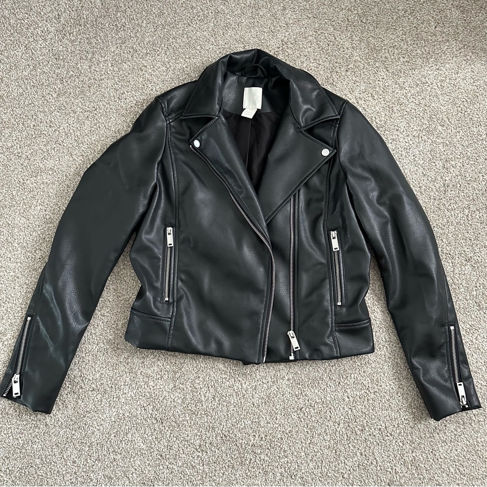 H&M Coated Biker Jacket